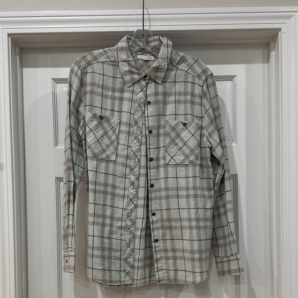 LA Hearts Gray Plaid Shirt